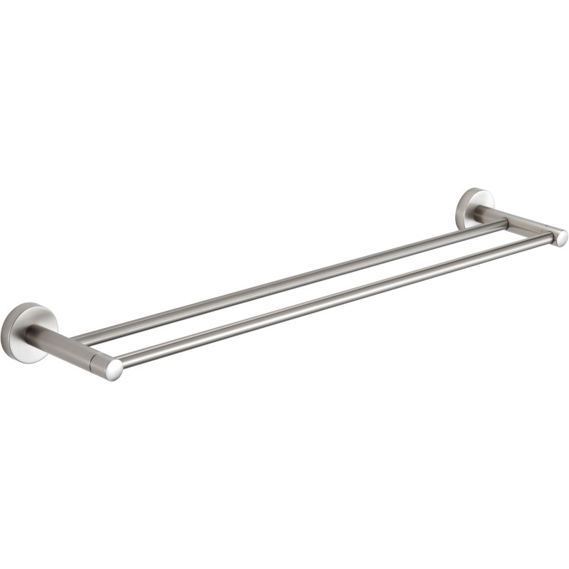 Mexen Remo dvojitý vešiak na uterák, brúsený nikel - 7050725-97