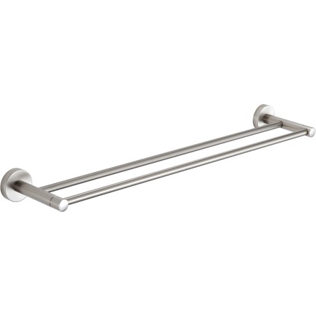 Mexen Remo dvojitý vešiak na uterák, brúsený nikel - 7050725-97