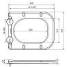 Mexen pomaly zatvárajúca doska slim, duroplast, biely lesk - 39060100