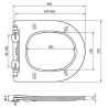 Mexen pomaly klesajúca doska slim, duroplast, biela - 39040100