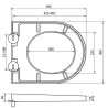 Mexen doska s pomalým zatváraním, tvrdá, duroplast, biely lesk - 39020100
