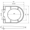 Mexen pomaly klesajúca doska tvrdá, duroplast, biela - 39020100