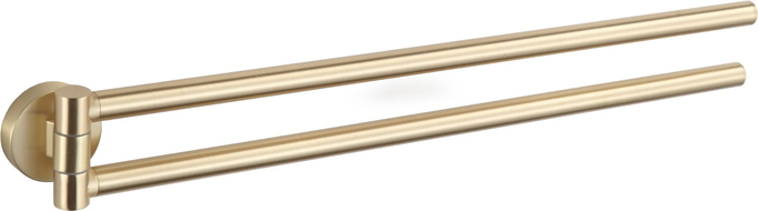 Mexen Remo dvojitý otočný vešiak na uteráky, zlatý kartáčovaný - 70507255-55