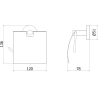 Mexen Remo držiak na toaletný papier, chróm - 7050733-00