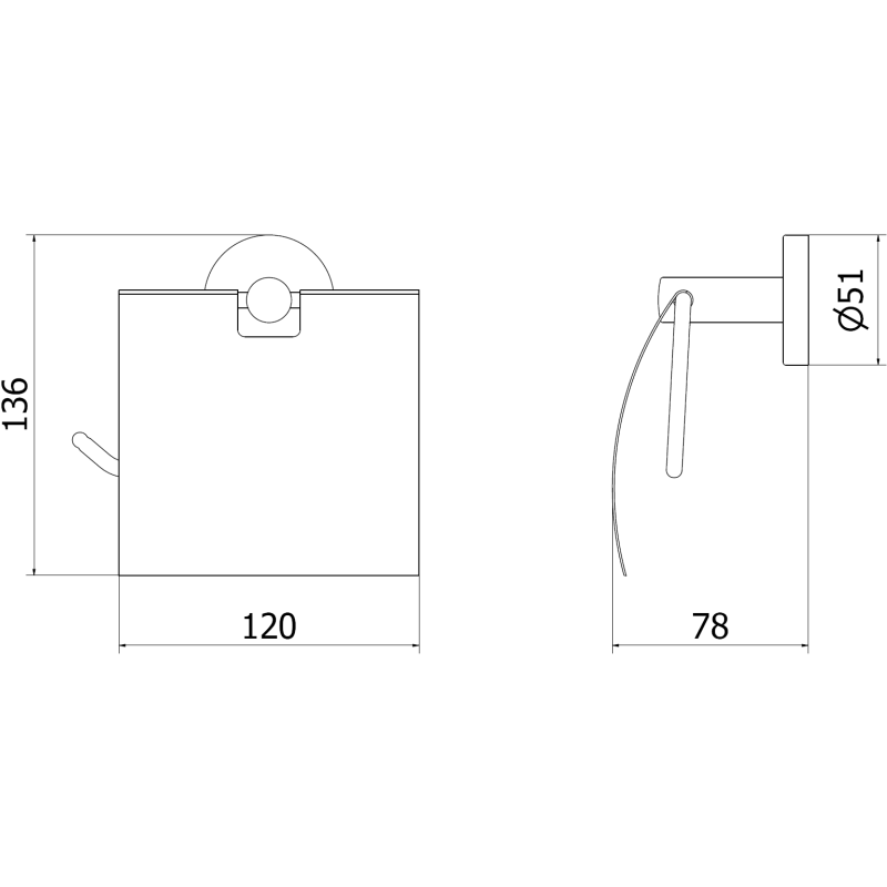 Mexen Remo držiak na toaletný papier, zlatý - 7050733-50