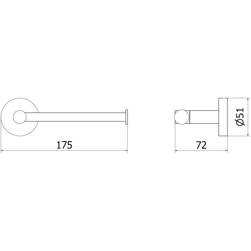 Mexen Remo držiak na toaletný papier, kartáčovaná meď - 70507330-65