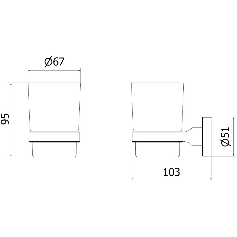 Mexen Remo pohár na zubné kefky, kartáčovaná gun gray - 7050738-66