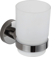 Mexen Remo pohár na zubné kefky, čierny chróm - 7050738-73