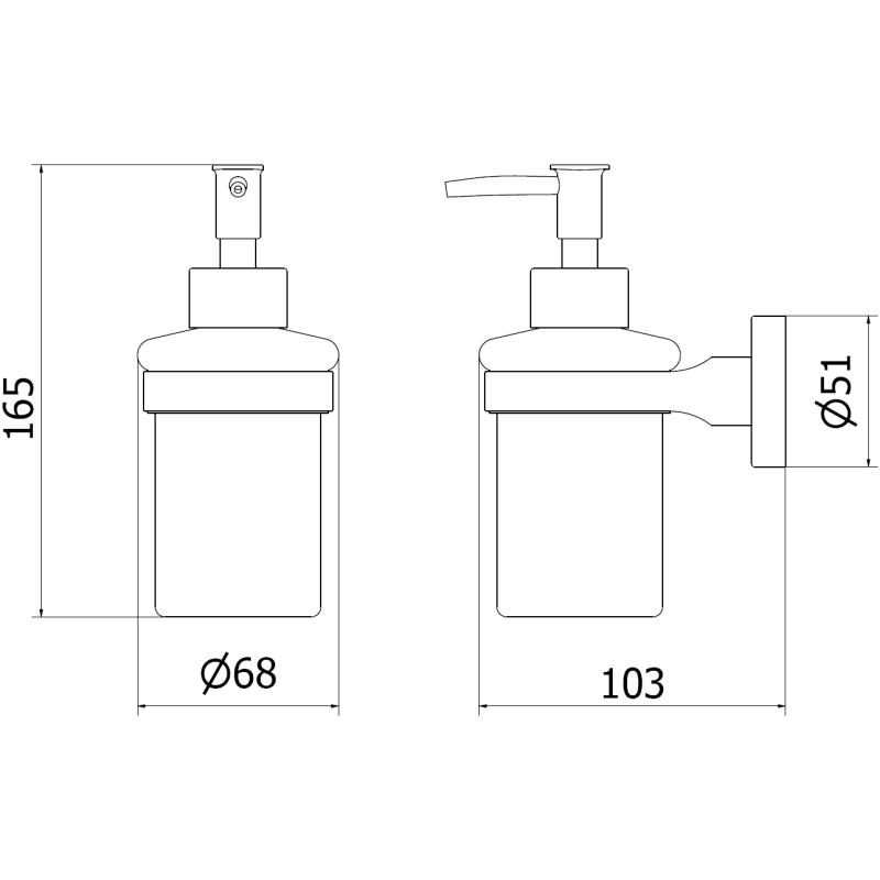 Mexen Remo dávkovač mydla, zlatý - 70507388-50