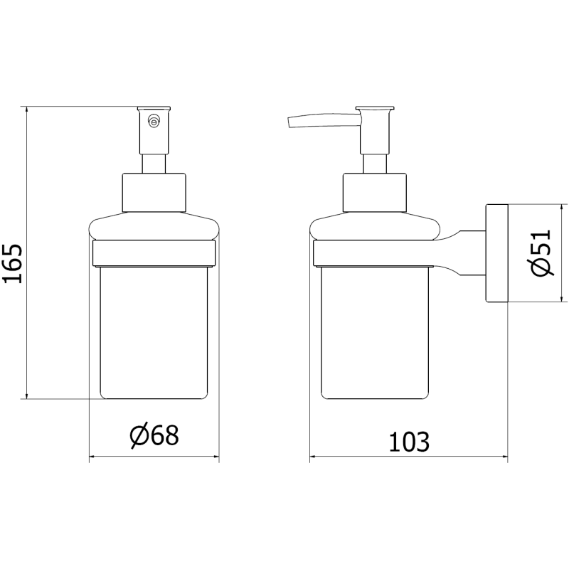 Mexen Remo dávkovač mydla, ružové zlato - 70507388-60
