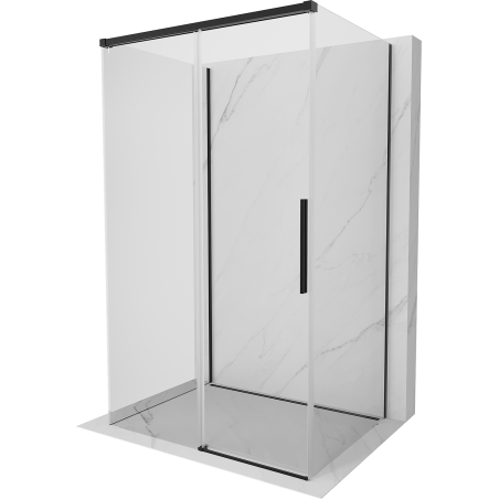 Mexen Rox-3S sprchovací kút 3-stranný posuvný 155 x 75 cm, transparentný, čierny - 8C2-155-075-70-00-3S