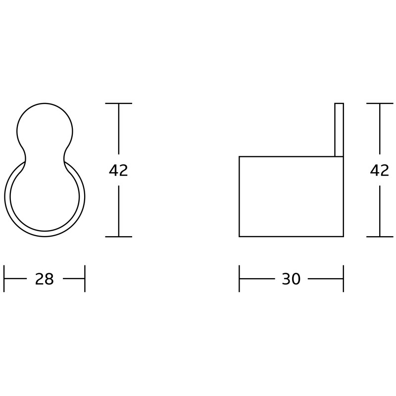 Mexen Base háčik na uterák, čierny - 7088235-70