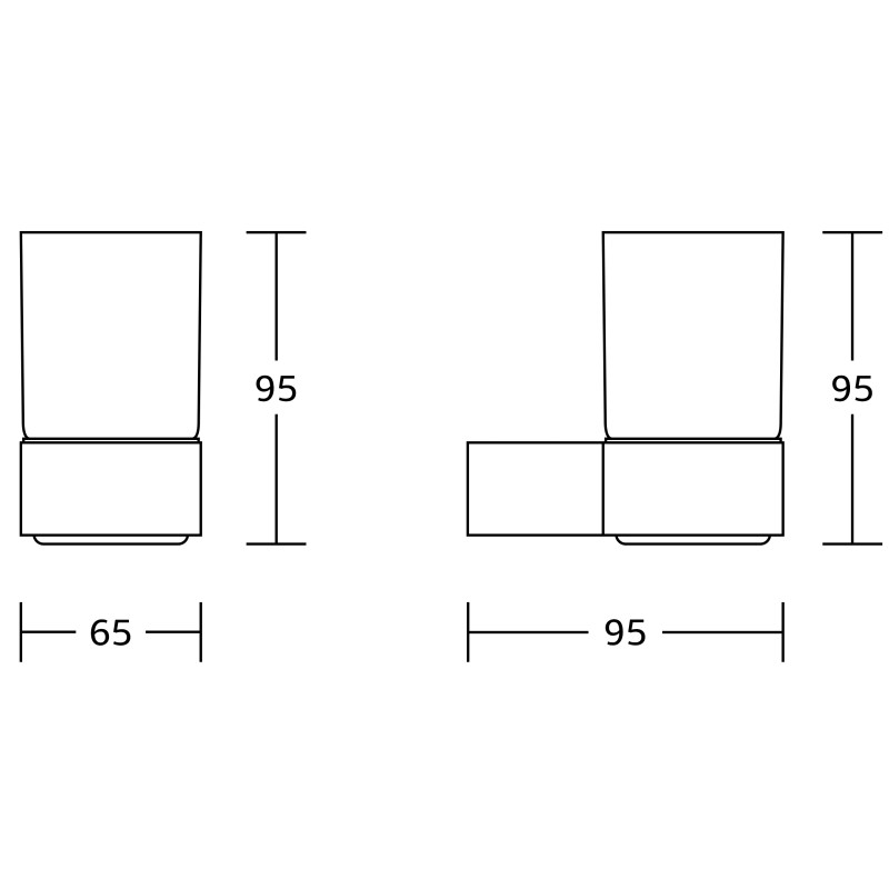 Mexen Base pohár na zubné kefky, čierny/zlatý - 7088238-57