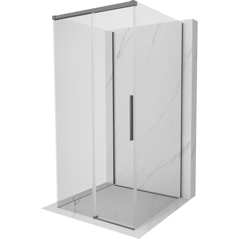 Mexen Rox-3S sprchový kút 3-stranný posuvný 110 x 110 cm, transparentný, gun metal - 8C2-110-110-95-00-3S