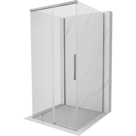 Mexen Rox-3S sprchový kút 3-stenový, posuvný 95 x 95 cm, priehľadný, brúsený nikel - 8C2-095-095-97-00-3S