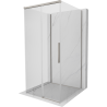 Mexen Rox-3S sprchový kút 3-stenový, posuvný 95 x 95 cm, priehľadný, brúsený nikel - 8C2-095-095-97-00-3S