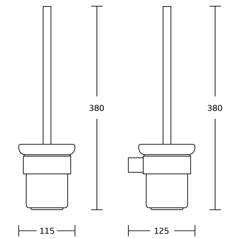 Mexen Adox WC kefa, chróm - 7018250-00
