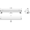 Mexen Flat Wall odtokový systém 2v1 110 cm, inox - 1030110