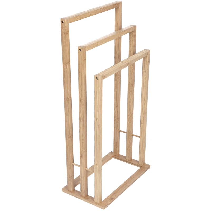 Mexen Bamboo stojaci vešiak na uterák, prírodný bambus - 701342-00