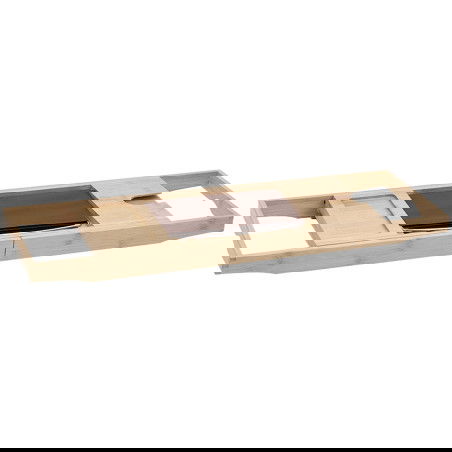 Mexen Bamboo polička na vaňu 70-100 cm, prírodný bambus - 701270-00