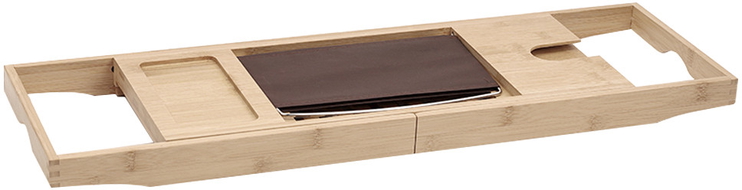 Mexen Bamboo polica na vaňu 70-100 cm, prírodný bambus - 701270-00
