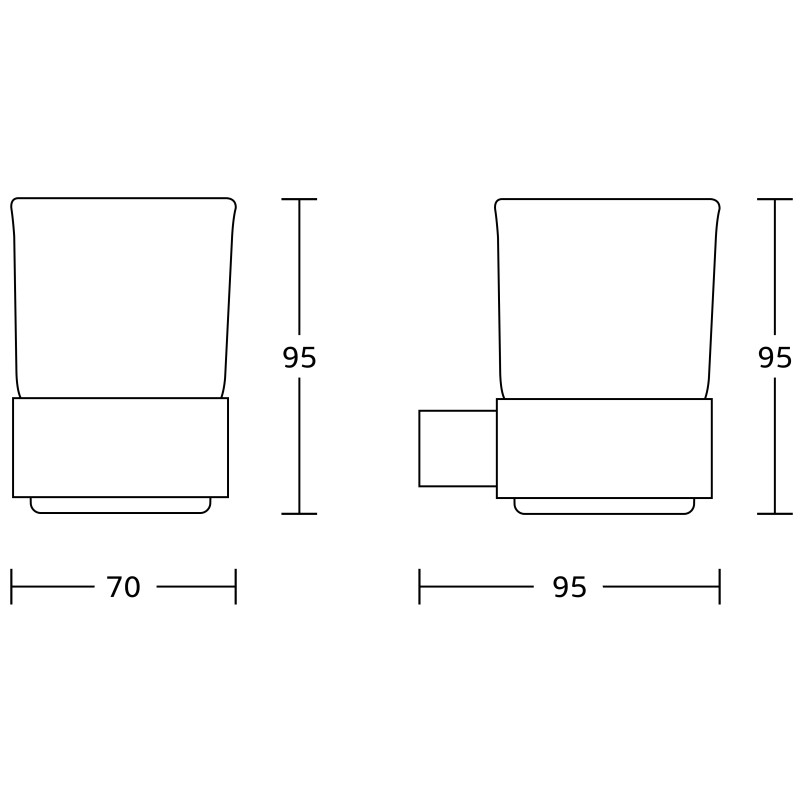 Mexen Adox pohár na zubné kefky, čierny - 7018238-70