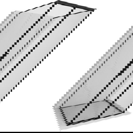 Mexen Rox-3S Sprchový kút 3-stenný posuvný pravý 100 x 100 cm, čierny rám, čierny - 8C2-100-100-70-70-3S-P
