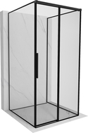 Mexen Rox-3S sprchová kabína 3-stenová posuvná pravá 110 x 110 cm, čierny rám, čierna - 8C2-110-110-70-70-3S-P