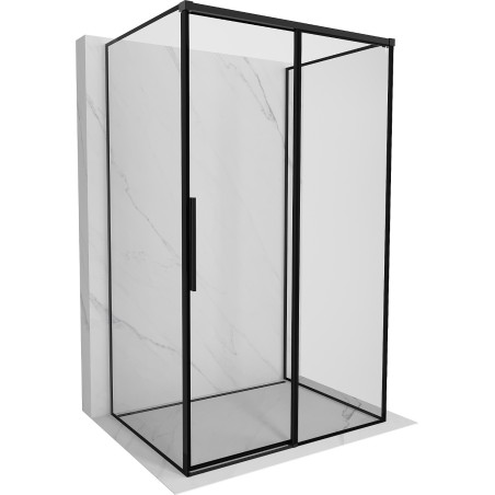 Mexen Rox-3S sprchový kút trojstranný posuvný pravý 100 x 120 cm, čierny rám, čierny - 8C2-100-120-70-70-3S-P