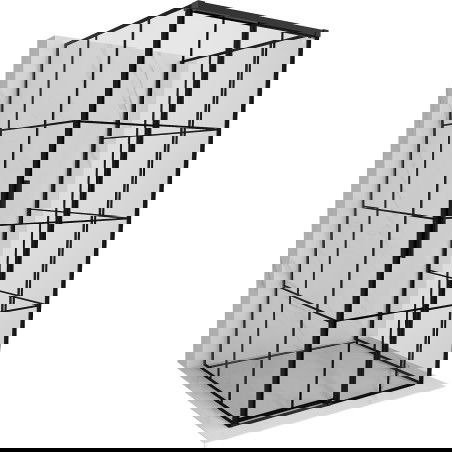 Mexen Rox-3S sprchový kút 3-stranný posuvný pravý 95 x 95 cm, čierna mriežka, čierny - 8C2-095-095-70-77-3S-P