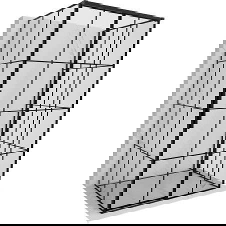 Mexen Rox-3S sprchová kabína 3-stenová posuvná pravá 90 x 120 cm, čierna mriežka, čierna - 8C2-090-120-70-77-3S-P