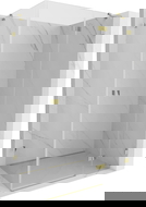 Mexen Lunar sprchový kút sklopný pravý 70 x 80 cm, transparentný, zlatý - 834-070-080-50-00-P