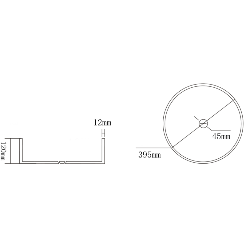 Mexen Dema sklenené umývadlo na dosku 39 x 39 cm, transparentné - 24043900