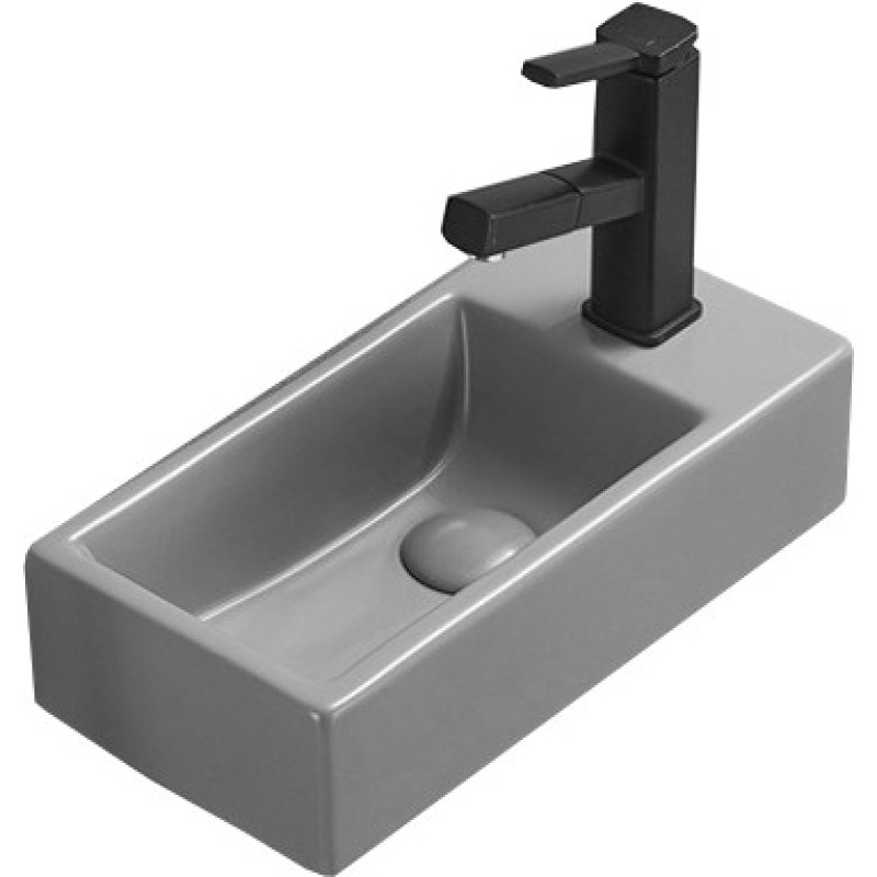 Mexen Inez umiestnené umývadlo ľavé 40 x 20 cm, svetlosivé matné - 21484061L