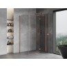 Mexen Mist-H T sprchovací kút s pravými otočnými dverami 105 x 80 cm, transparentný, brúsená meď - 8A5T-105-080-65-00-P