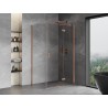 Mexen Mist-H T sprchovací kút s pravými otočnými dverami 105 x 80 cm, transparentný, brúsená meď - 8A5T-105-080-65-00-P