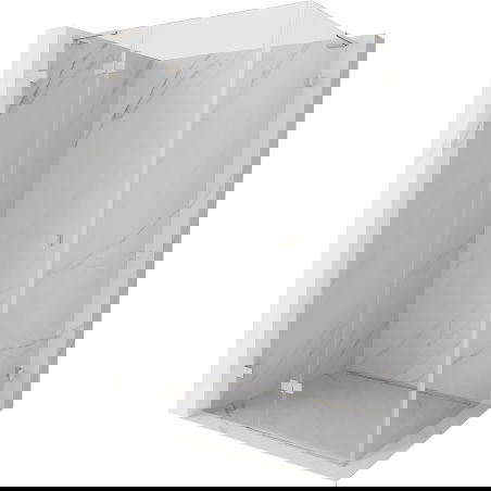 Mexen Lunar L sprchová kabína výklopná ľavá 70 x 80 cm, priehľadná, brúsený nikel - 834L-070-080-97-00-L