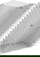 Mexen Lunar L sprchová kabína pravá 80 x 90 cm, transparentná, ružové zlato - 834L-080-090-60-00-P