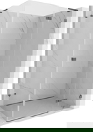 Mexen Lunar L sprchovací kút výklopný pravý 70 x 80 cm, transparentný, brúsená zbraňovo sivá - 834L-070-080-66-00-P