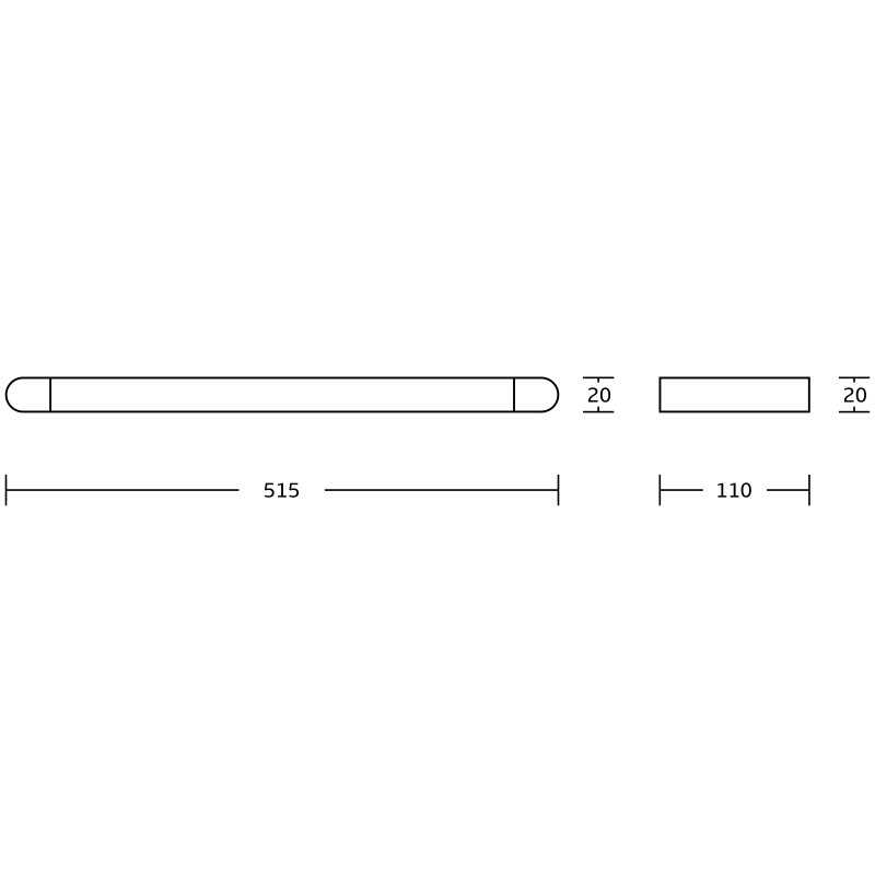 Mexen Adox závesná sklenená polica, čierna - 7018237-70