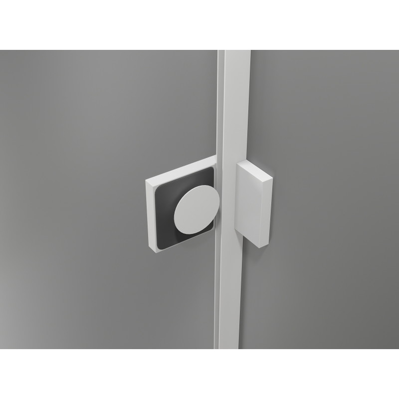 Mexen Lunar T sprchový kút s otváracími ľavými dverami 100 x 90 cm, priehľadný, biely - 834T-100-090-20-00-L