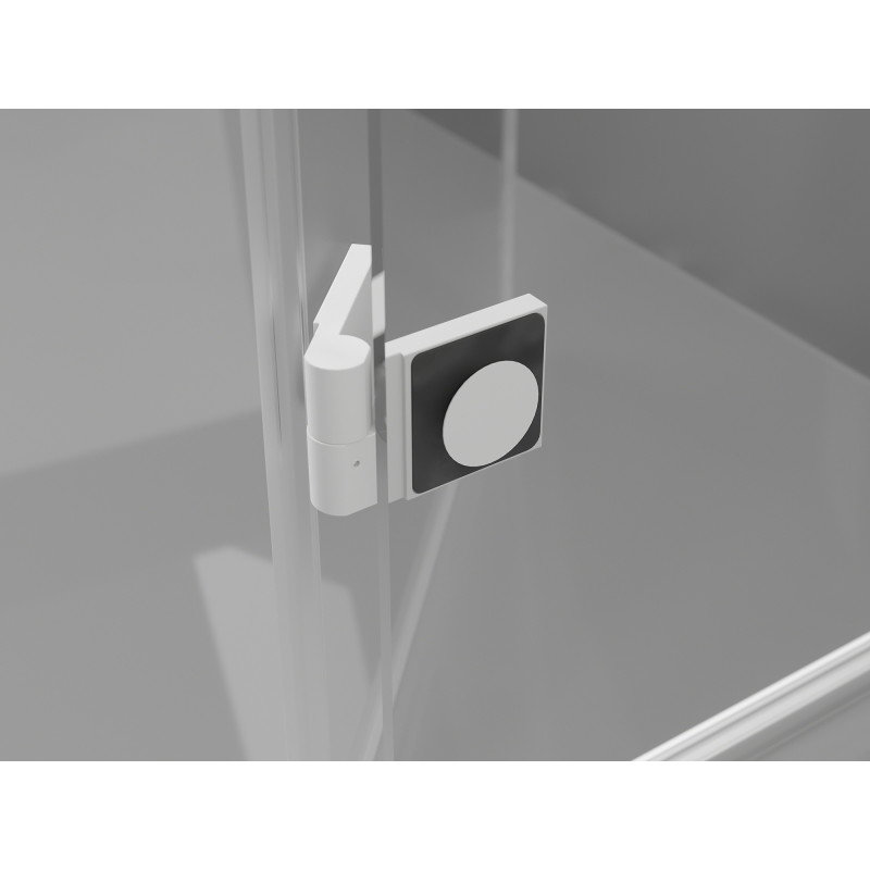 Mexen Lunar T sprchový kút s otváracími ľavými dverami 100 x 90 cm, priehľadný, biely - 834T-100-090-20-00-L