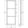 Mexen X-Wall-NR vstavaná polica bez lemu s policou 90 x 30 cm, inox - 1911903010S