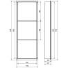 Mexen X-Wall-NR zapustená polica bez obruby s poličkou 90 x 30 cm, inox - 1911903010S