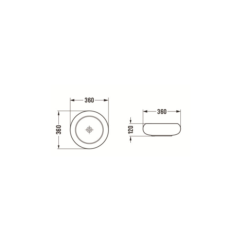 Mexen Lola umývadlo na dosku 36 x 36 cm, biele - 22213600