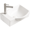 Mexen Mista umývadlo na dosku pravé 40 x 28 cm, biele - 22174000R