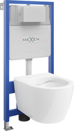 Mexen Carmen súprava podomietkového WC rámu Fenix Slim s WC misou, biely lesk - 6103388XX00