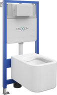 Mexen Elis súprava do steny WC rám Fenix Slim s WC misou, biely lesk - 6103391XX00