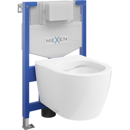 Mexen Carmen zabudovaný WC set stojan Fenix XS-F s WC misou, biely lesk - 6803388XX00