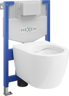 Mexen Carmen zabudovaný WC set stojan Fenix XS-F s WC misou, biely lesk - 6803388XX00